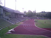 Athletics track and stand