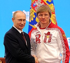 Japarow mit Wladimir Putin 2014