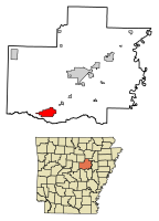 Location of Beebe in White County, Arkansas.