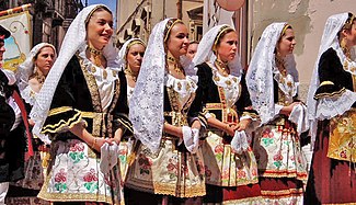 Women dressed in traditional Sardinian clothing (Quartucciu)