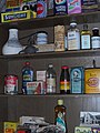 Shelf of household products
