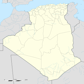 Map of Algeria showing the locations of the WHS