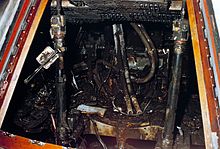 Interior of burned capsule