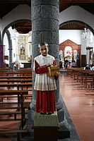 Statue of an altar server in the Iglesia de San Ginés in Arrecife, Lanzarote