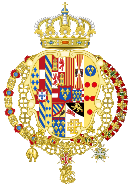 Coat of arms as Infante of Spain and King of Naples (1736–1759)[64]