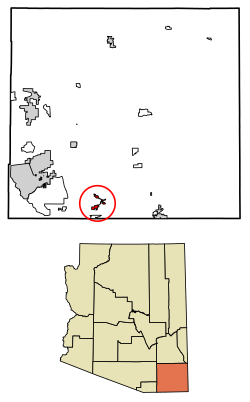 Location of Bisbee in Cochise County, Arizona