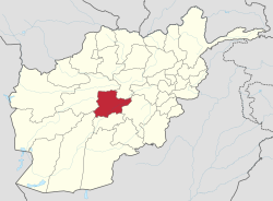 Map of Afghanistan with Daikundi highlighted