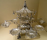 Silver epergne, London, 1761