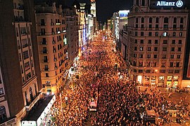 Downtown Madrid during the Madrid Pride parade, 2008