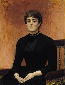Painter Elizaveta Zvantseva, Ateneum Gallery, Helsinki (1889)