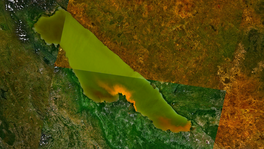 Satellite image of Lake Rukwa.