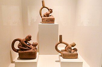 Ceramic vessels. Pre-Columbian. Larco Museum, Lima.