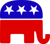The red, white and blue elephant