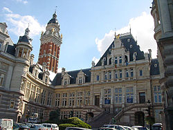 Saint-Gilles' Municipal Hall seen from the Place Maurice Van Meenen/Maurice Van Meenenplein