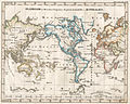 A mercator projection map of the World by Stieler.