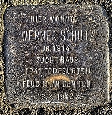 Stolperstein für Werner Schütz