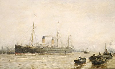 Teutonic Leaving Liverpool (1889) oil on canvas, National Maritime Museum