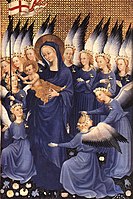 The Wilton Diptych, painted in England by a French or English artist. (right side)