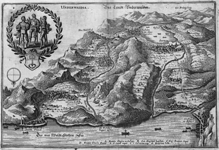 1642 map of Underwalden (Matthäus Merian)