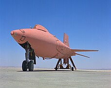 X-15A-2 with pink ablative coating before being covered with white sealant