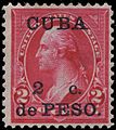 Provisional overprint for Cuba, 1899.