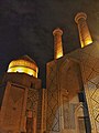 The mausoleum at night