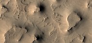 Color view of mesas, as seen by HiRISE under HiWish program