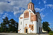 St. George the Victorious was recently rebuilt from ruins in the manner of an ancient 11–12th c. Ruthenian temple, on the foundation of the church destroyed by the Tatar-Mongols. It is said to be the white church that gave the city its name in a 14th c. homage to Yaroslav the Wise.[40]