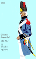 Grenadier des 98e régiment d’infanterie de ligne 1791 bis 1792