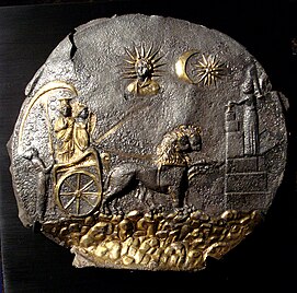 Helios on a plate with Cybele.