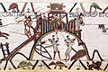 Angriff auf eine Motte (Burg Dinan), zeitgenössische Darstellung auf dem Teppich von Bayeux.