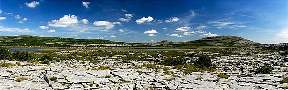 Burren-Panorama, nördliches County Clare, Irland