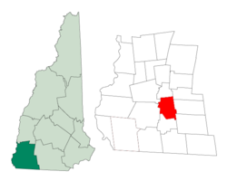 Location in Cheshire County, New Hampshire