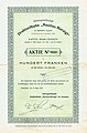 Aktie über 100 Franken der Aktiengesellschaft Drahtseilbahn "Muottas-Muraigl" bei Samaden vom 13. März 1919