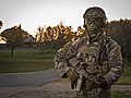 Pathfinder Platoon member wearing MultiCam on exercise, 2018