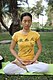 Falun Gong practitioner engaging in fifth meditation exercise