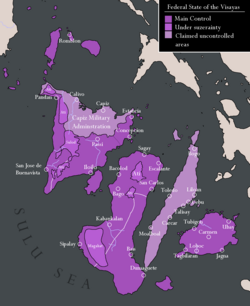 Territories controlled by the Federal State of the Visayas.
