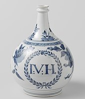 Bottle with Western monogram, 1690–1710