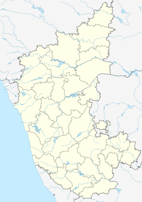 Map showing the location of Bhadra Wildlife Sanctuary
