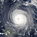 25. Hurricane Isabel displaying annular characteristics as a powerful Category 5 hurricane, on September 14, 2003.