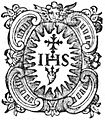 The Jesuit emblem from a 1586 print