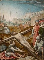 Christ nailed to the Cross (part of the polyptych of Isabel of Castile), Kunsthistorisches Museum, Vienna