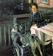 Portrait of Julia Kustodieva (wife) (1903)