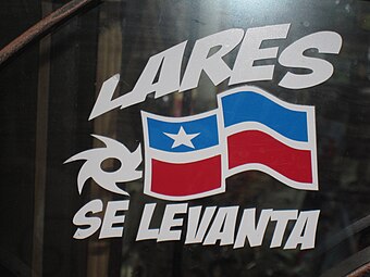 Lares se levanta sign seen in Lares in June 2019