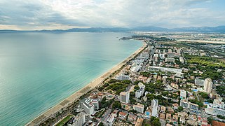 Aerial of Platja de Palma beach