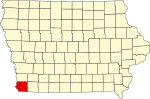State map highlighting Fremont County