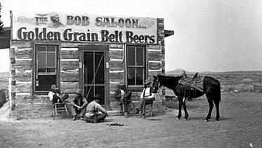 "The Bob Saloon" in Miles City, Montana, 1880