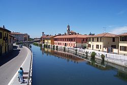 The Naviglio Grande river at Gaggiano