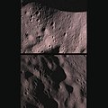 Images taken by Moon Impact Probe before performing a hard landing near the outer rim of Shackleton crater in the Lunar south pole region.