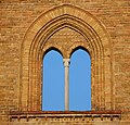 Open sky bifora in the façade of San Francesco Church